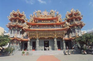 Een wel hele mooie tempel in Taiwan